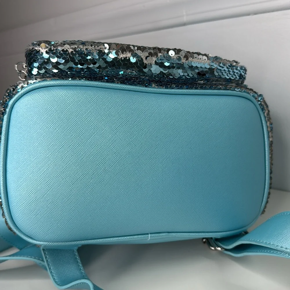Loungefly Disney frozen reversible sequin hard tag backpack let it go Elsa purse